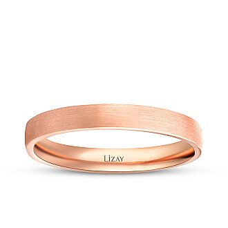 Gold Rose Men's Wedding Band