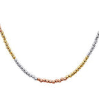 Gold Multi-Color Ball Bead Chain Necklace