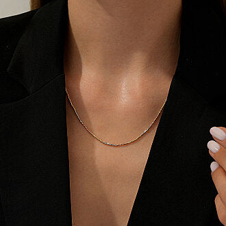 Gold Multi-Color Ball Bead Chain Necklace