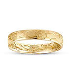 His and Hers Patterned Gold Wedding Band Set