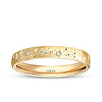 His and Hers Sparkle Gold Wedding Band Set