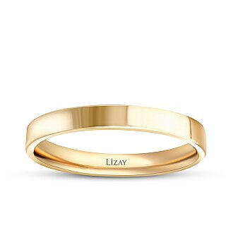 His and Hers Detailed Gold Wedding Band Set