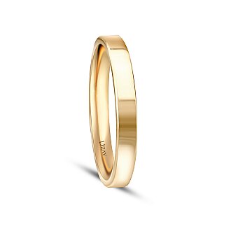 His and Hers Detailed Gold Wedding Band Set