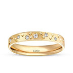 His and Hers Detailed Gold Wedding Band Set