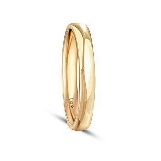 His and Hers Accented Gold Wedding Band Set