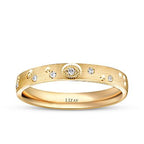 His and Hers Accented Gold Wedding Band Set