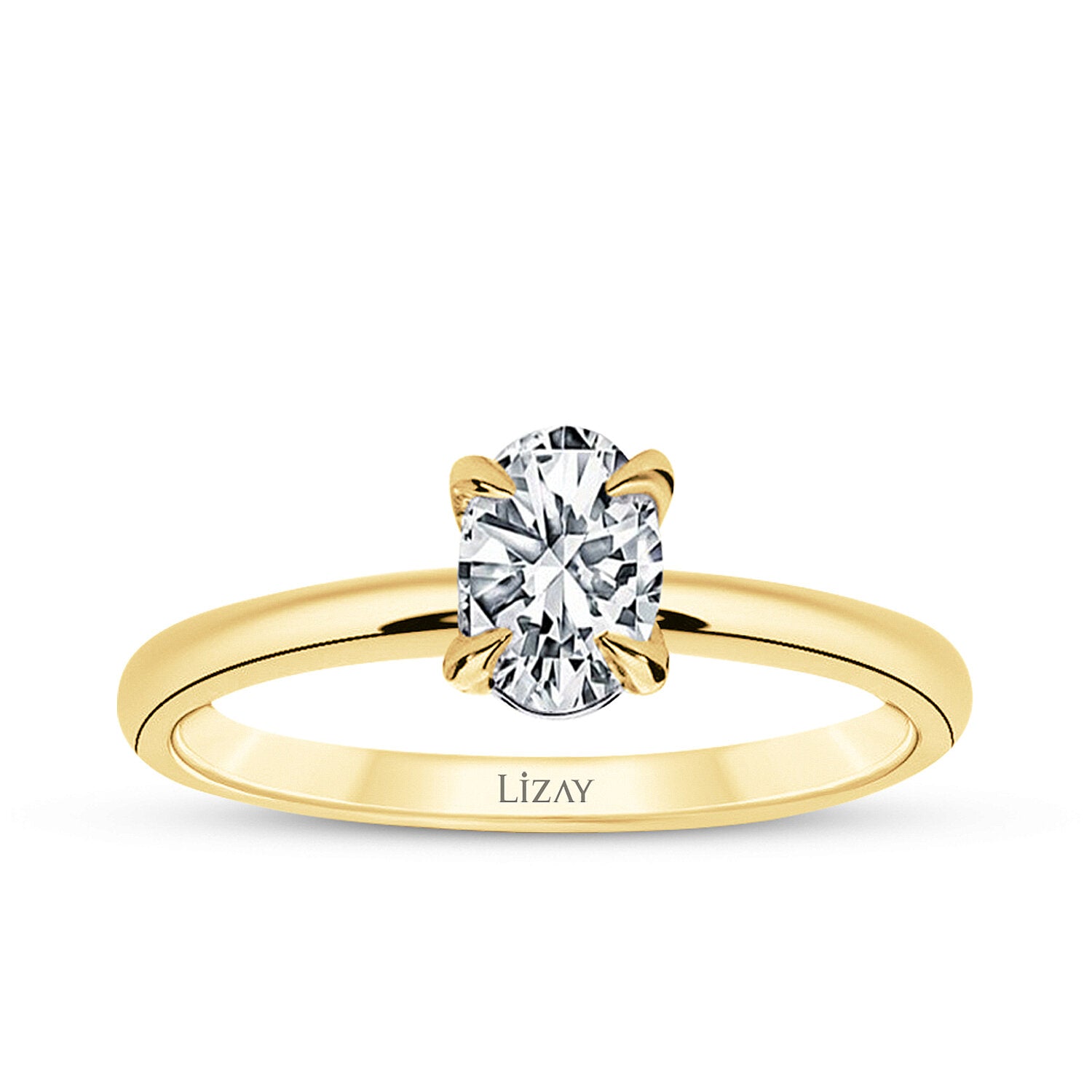 0,80 ct. Diamant Oval Solitär Verlobungsring