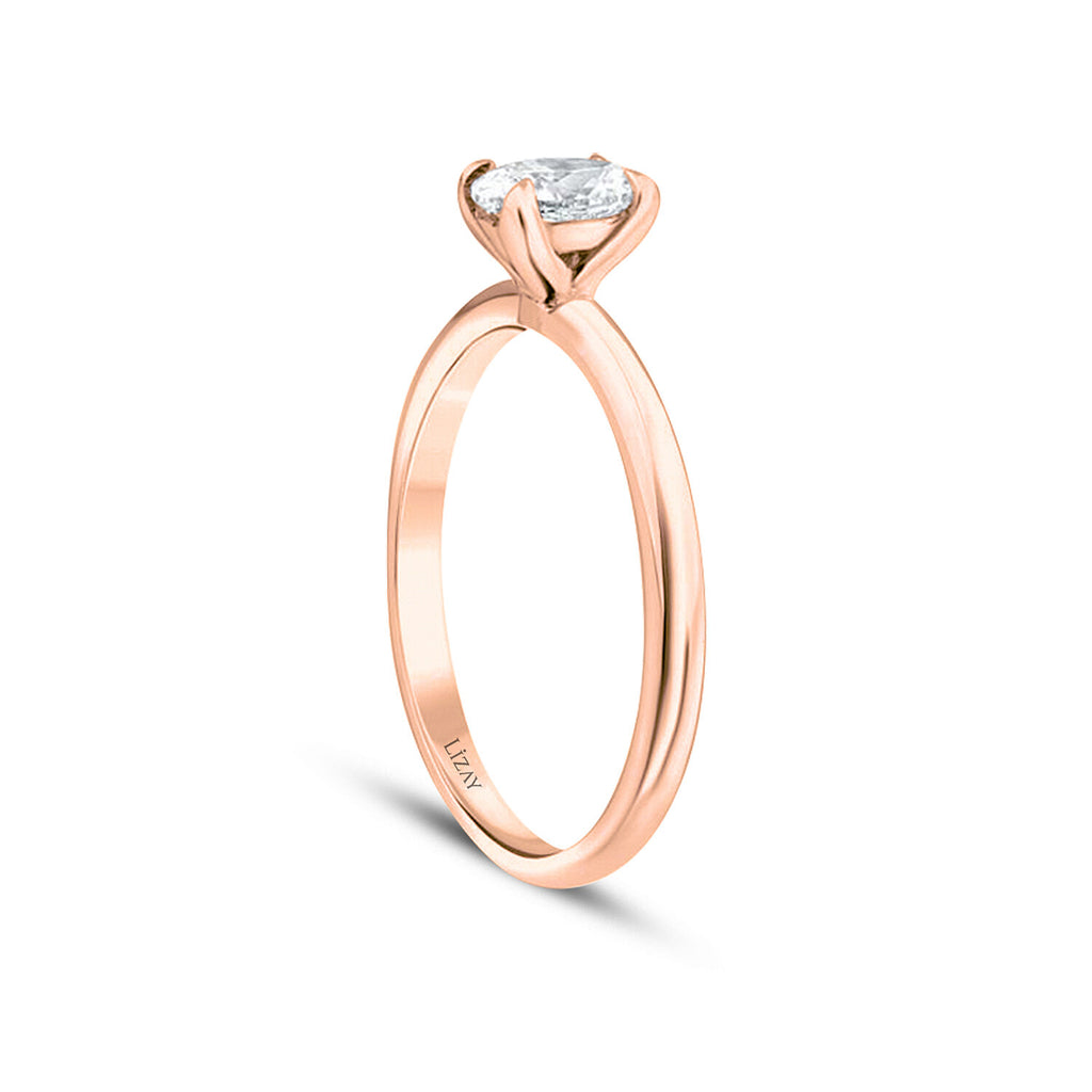 0,80 ct. Diamant Oval Solitär Verlobungsring