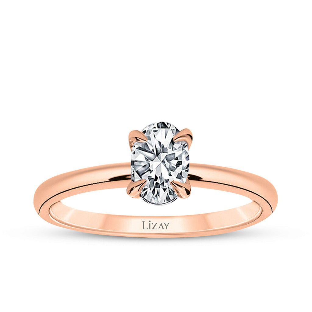 0,80 ct. Diamant Oval Solitär Verlobungsring