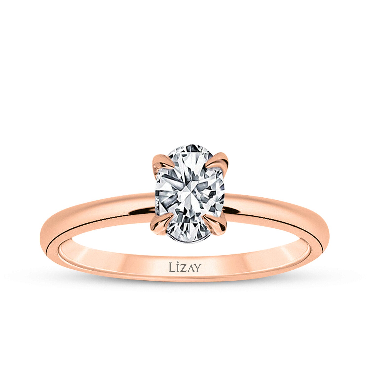 0,80 ct. Diamant Oval Solitär Verlobungsring