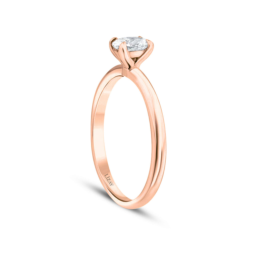 0,50 ct. Diamant Oval Solitär Verlobungsring
