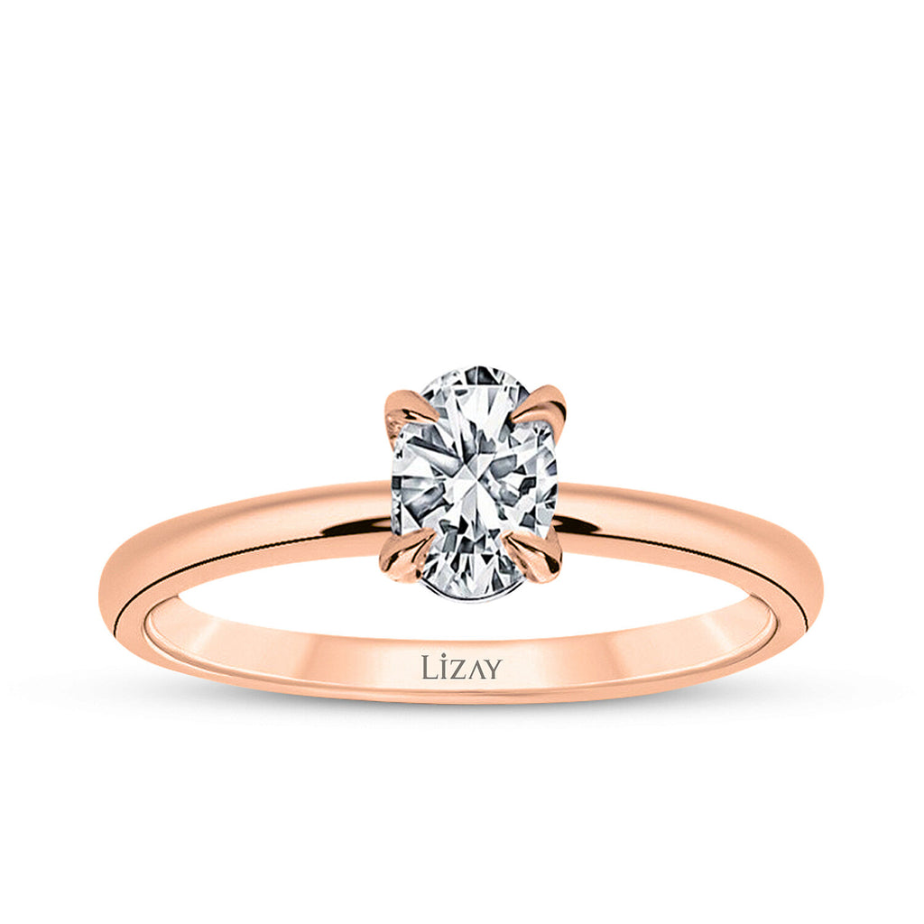 0,50 ct. Diamant Oval Solitär Verlobungsring