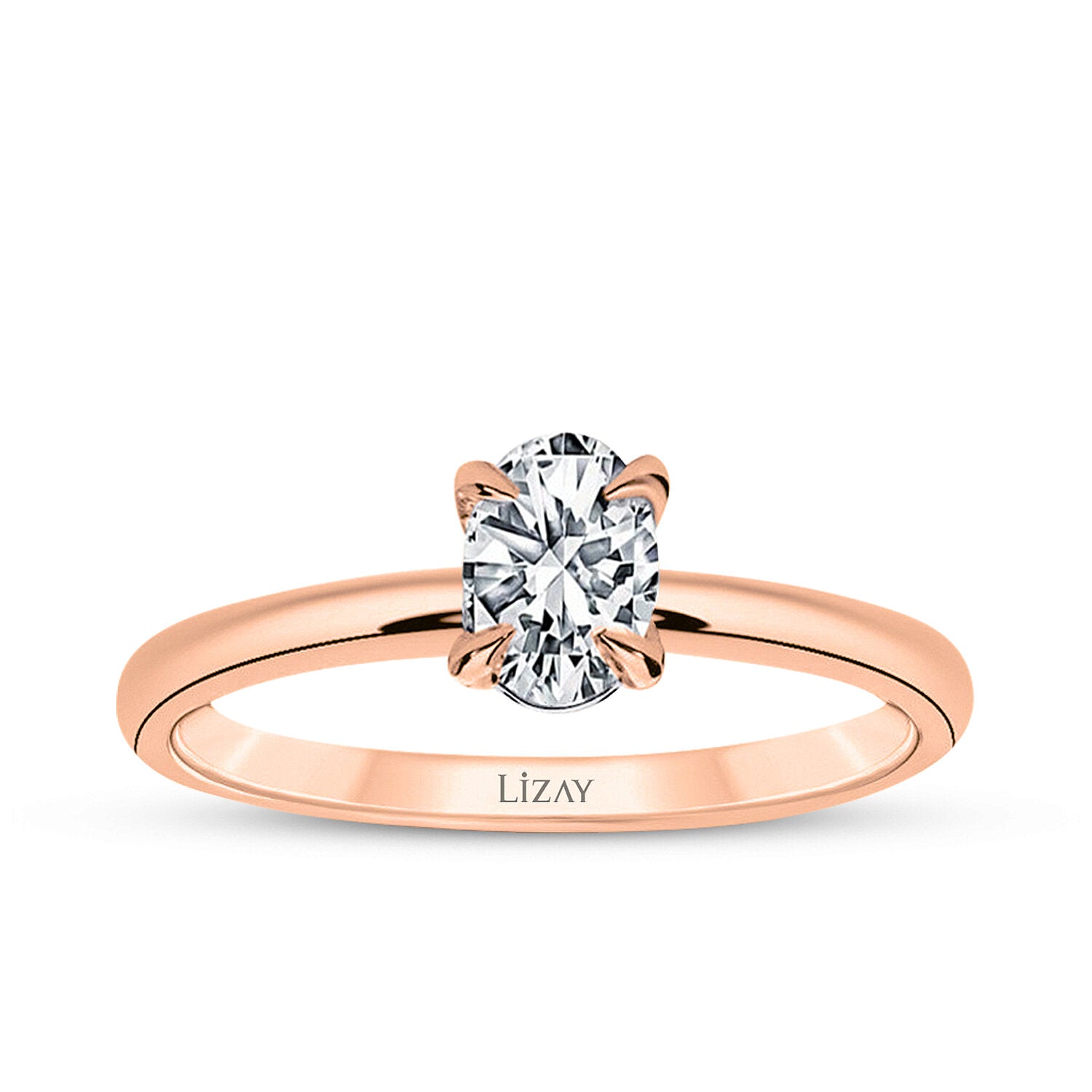 0,50 ct. Diamant Oval Solitär Verlobungsring