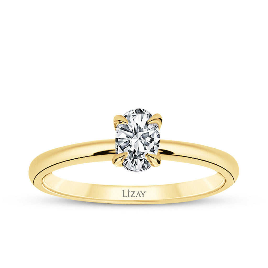 0,40 ct. Diamant Oval Solitär Verlobungsring