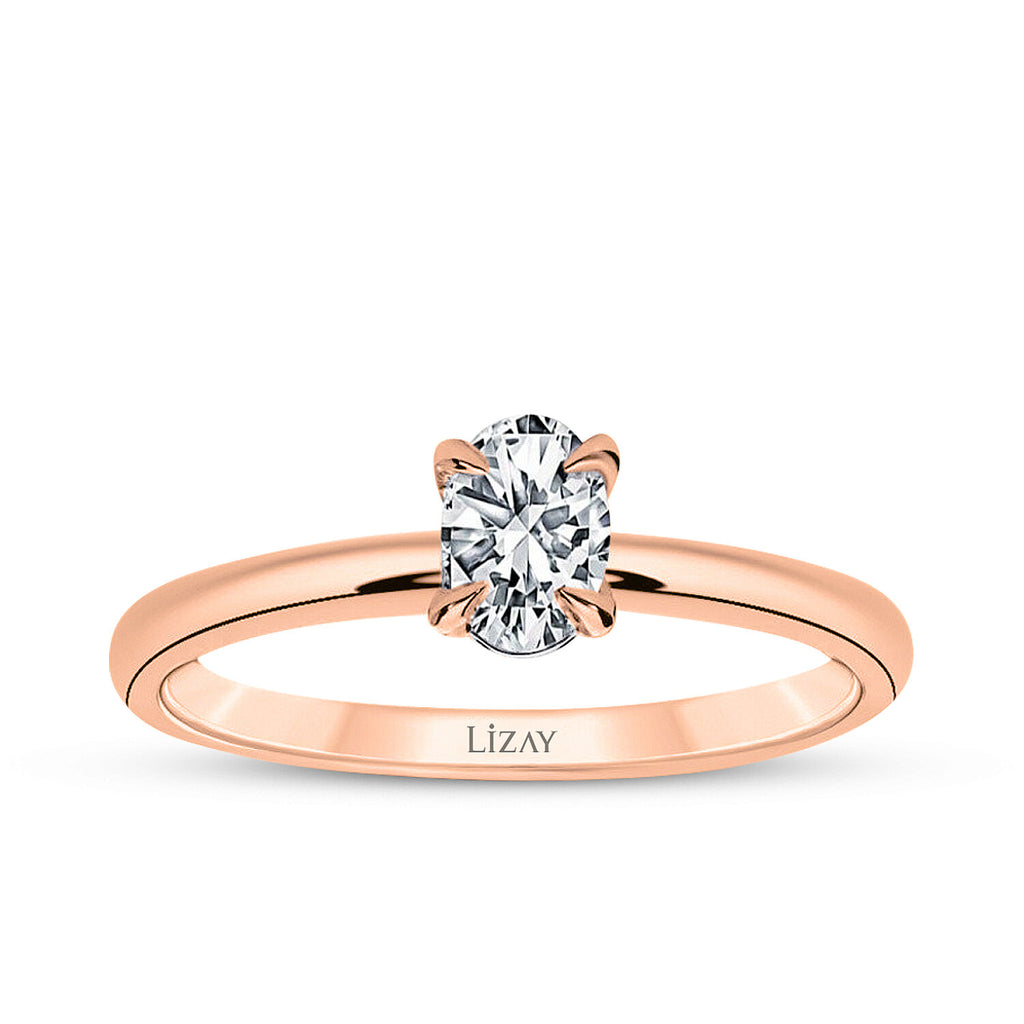 0,40 ct. Diamant Oval Solitär Verlobungsring