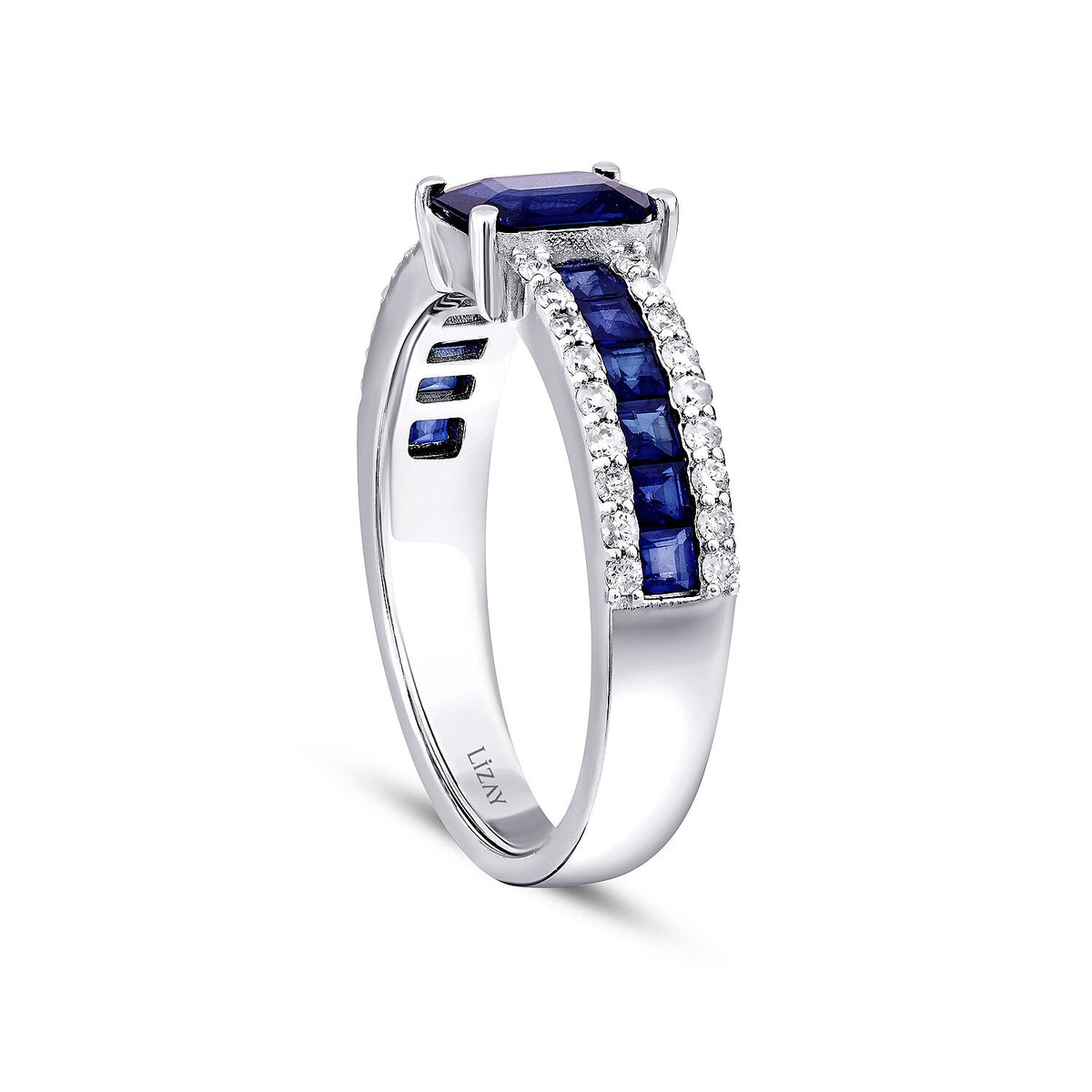 1,95 ct. Diamant-Saphir-Ring