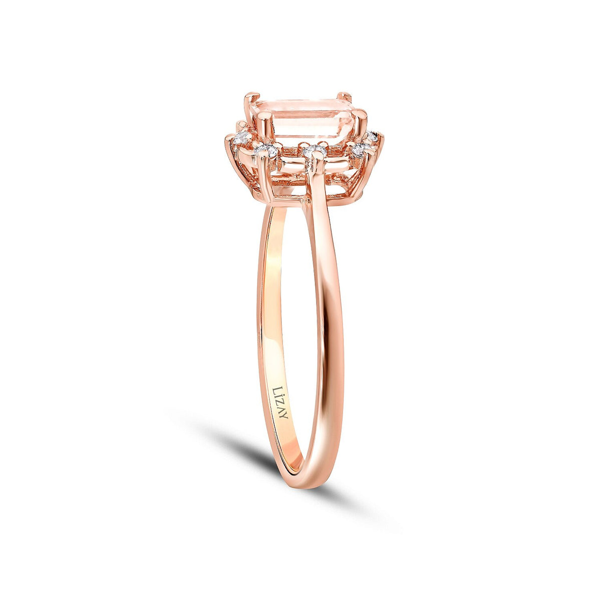 0,60 ct. Diamant-Morganit-Ring