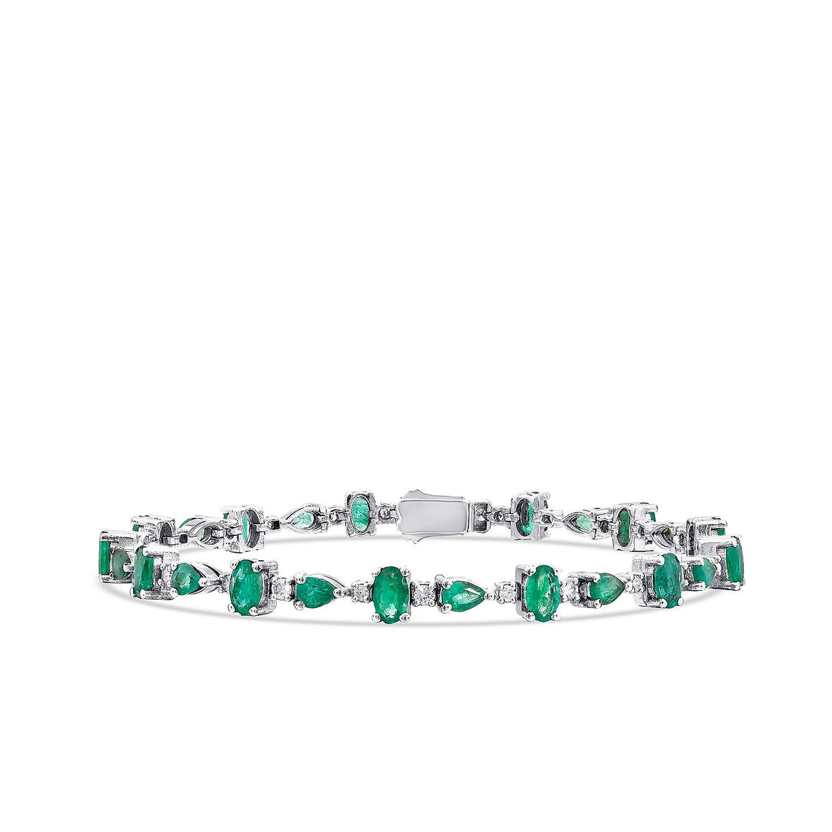 5,28 ct. Diamant-Smaragd-Armband