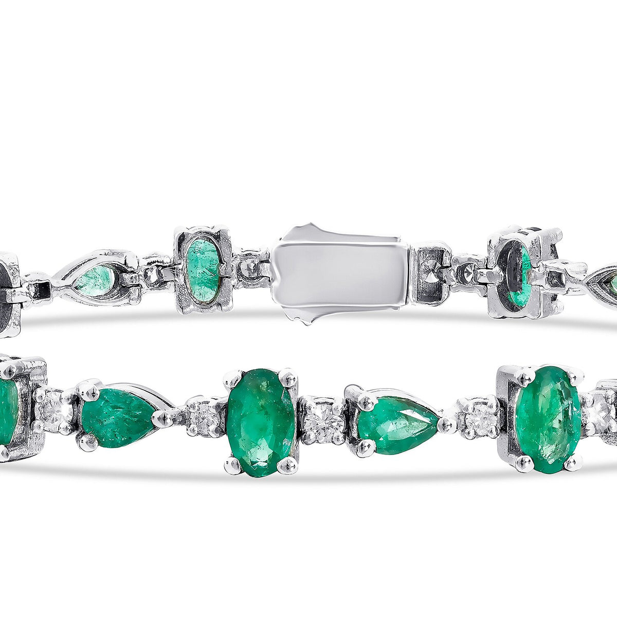 5,28 ct. Diamant-Smaragd-Armband