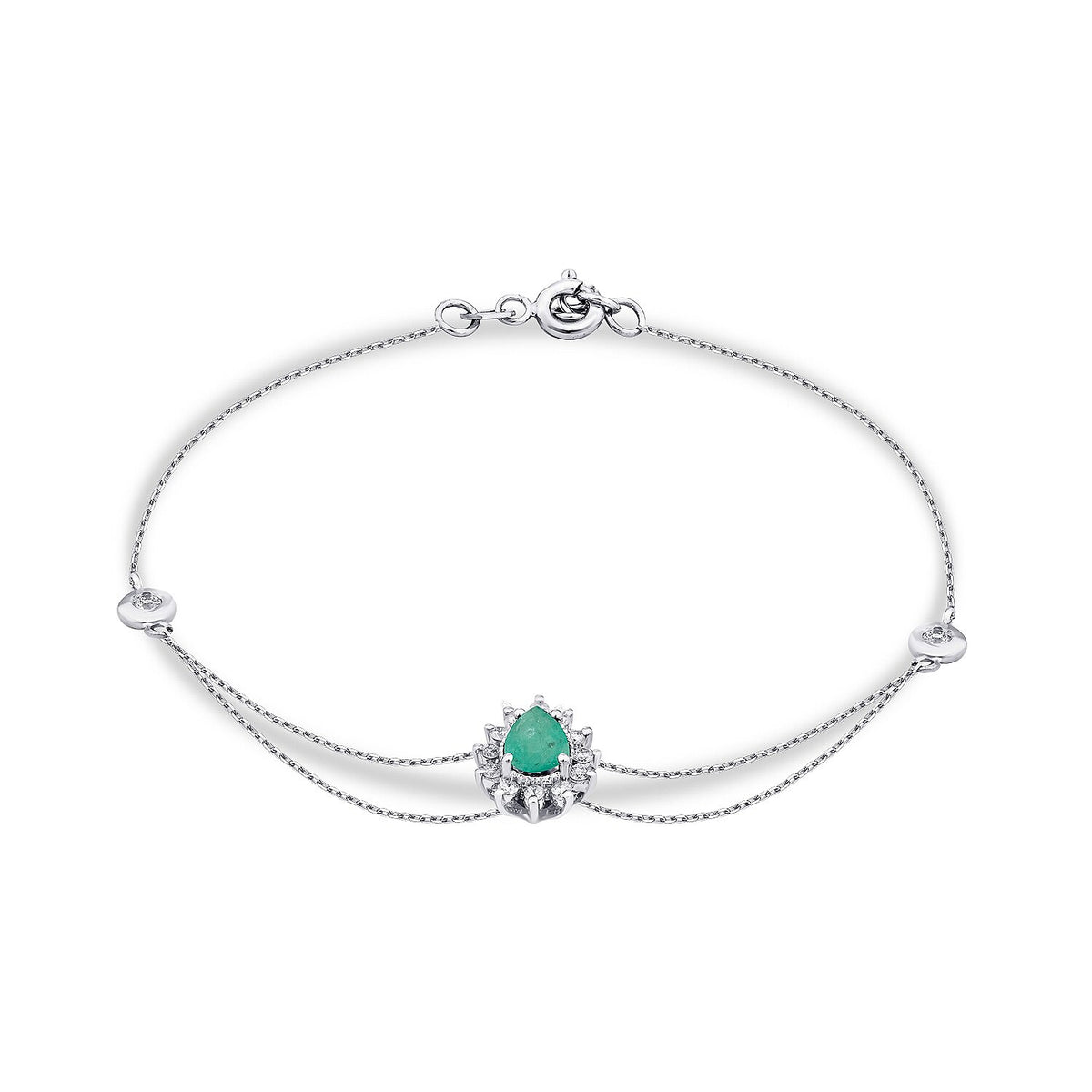 0,53 ct. Diamant-Smaragd-Armband