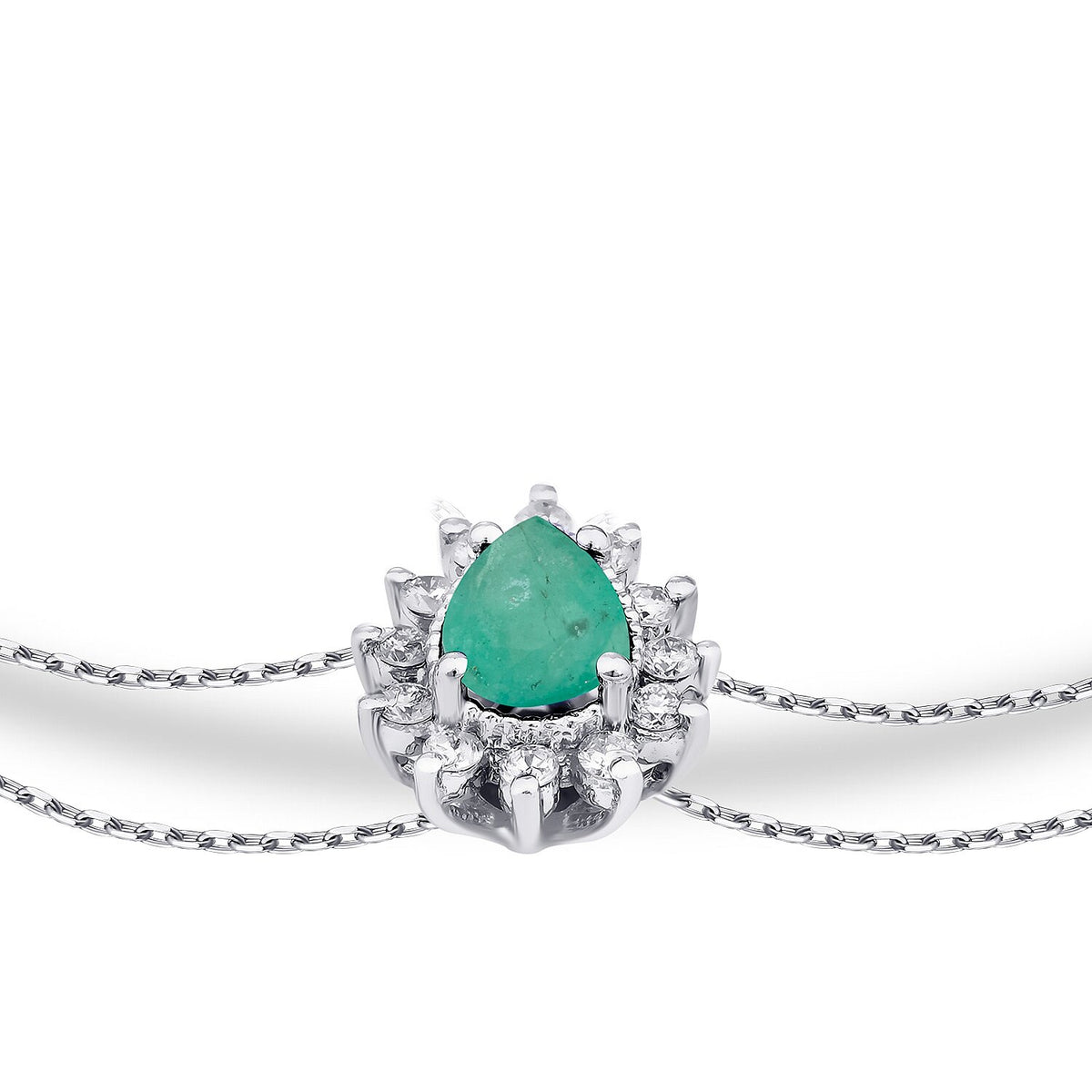 0,53 ct. Diamant-Smaragd-Armband