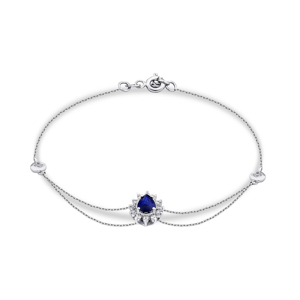 0,53 Carat Diamond Sapphire Bracelet