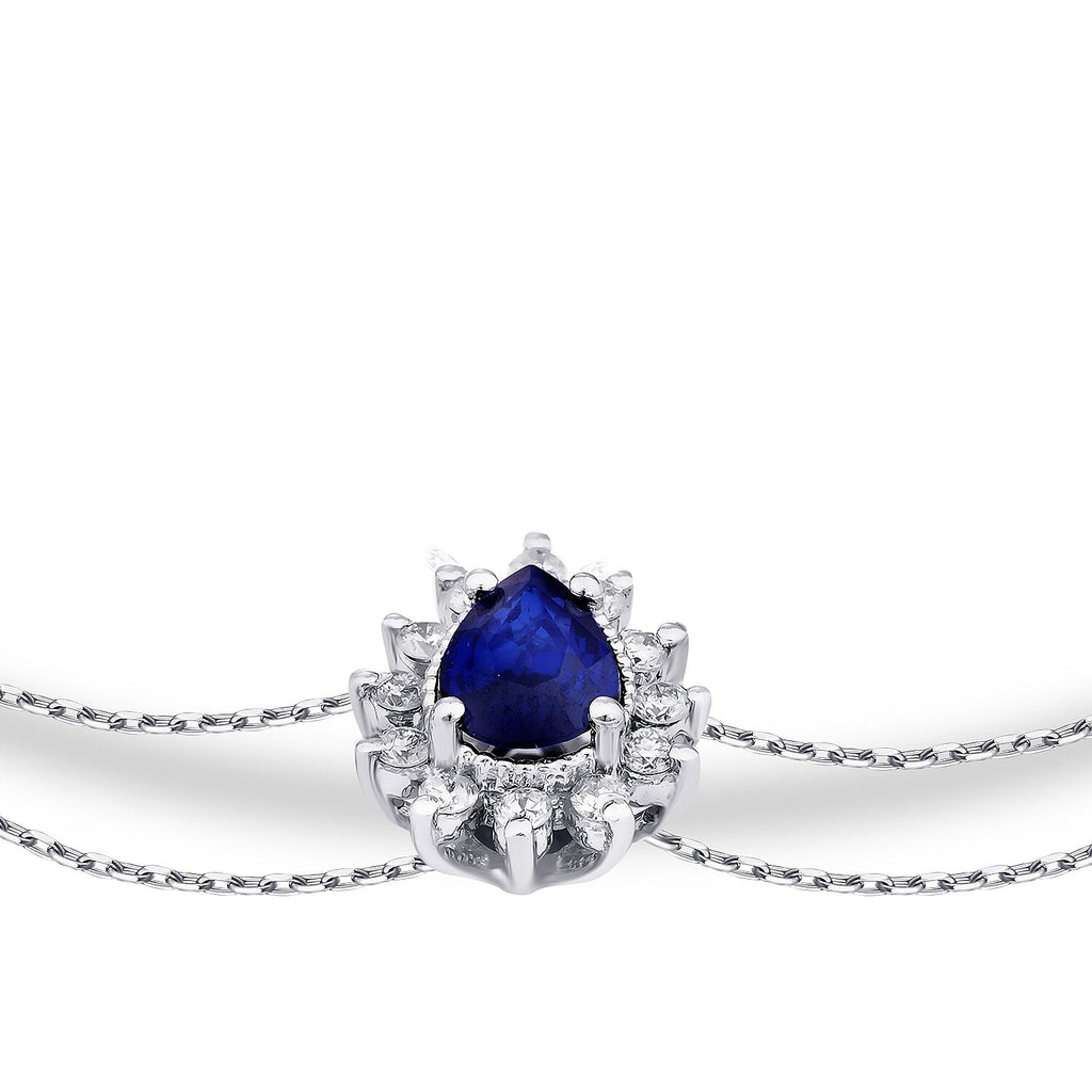 0,53 Carat Diamond Sapphire Bracelet