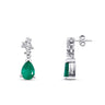 1,35 ct. Diamant-Smaragd-Ohrringe