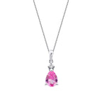 0,80 Carat Diamond Pink Sapphire Necklace