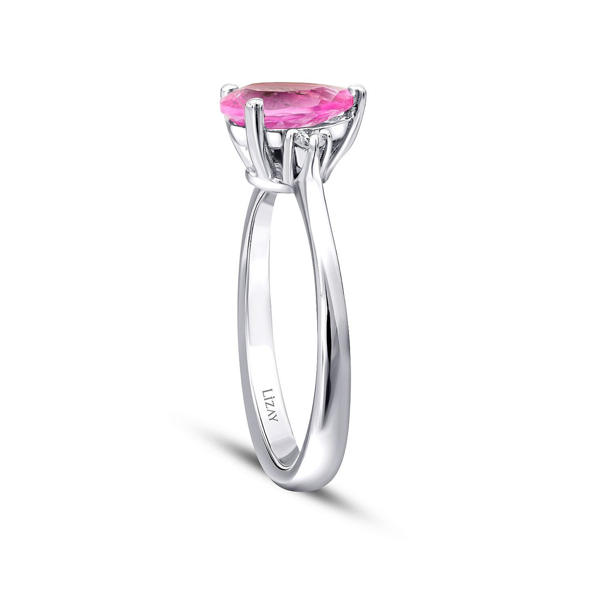 1,33 Carat Diamond Pink Sapphire Ring