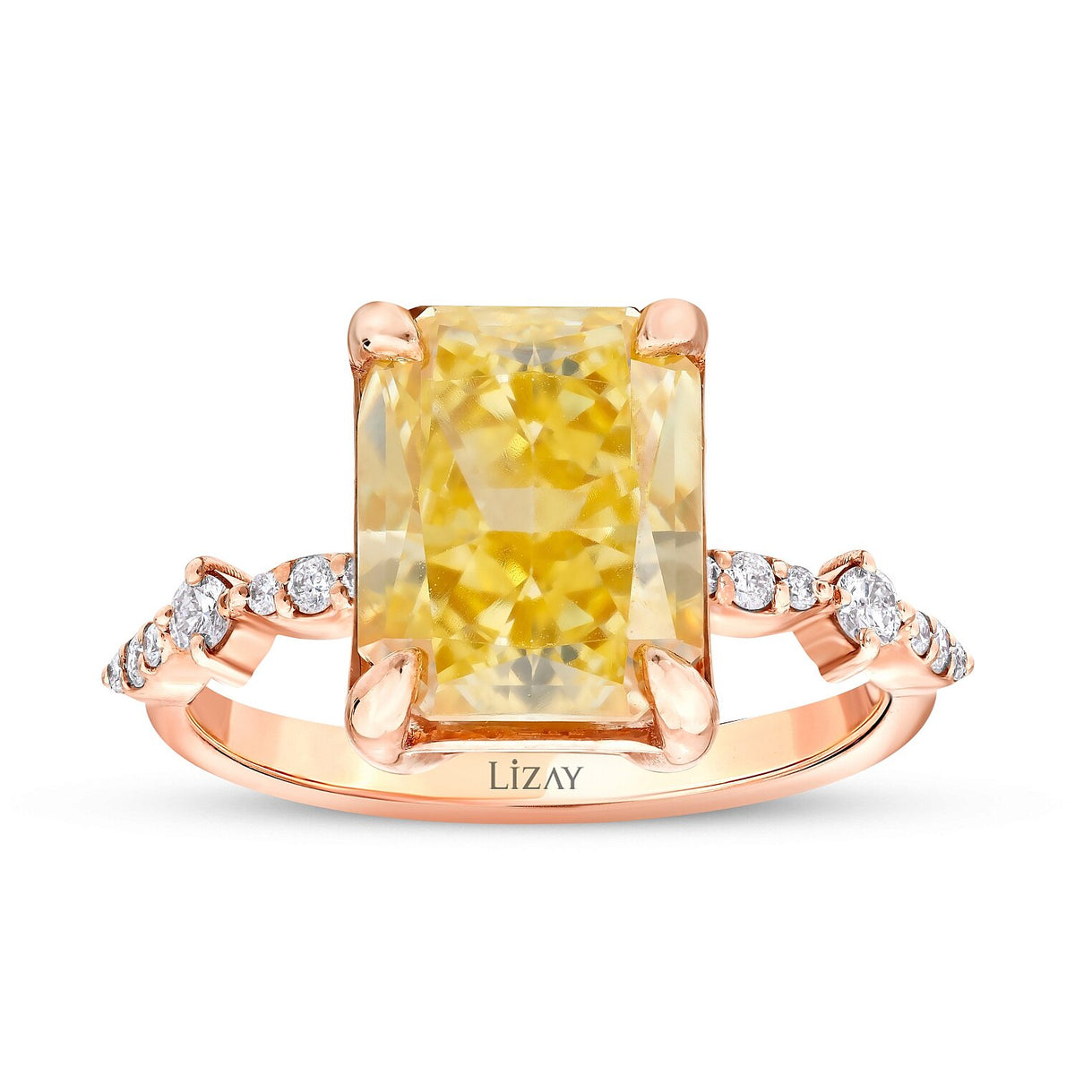 7,37 ct. Diamant-Farbstein-Ring