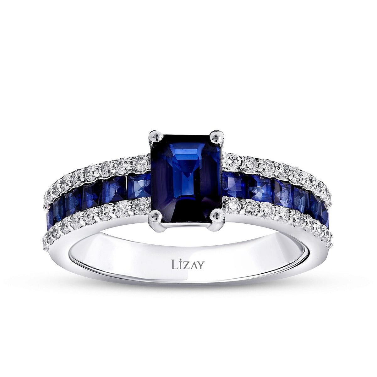 1,95 ct. Diamant-Saphir-Ring