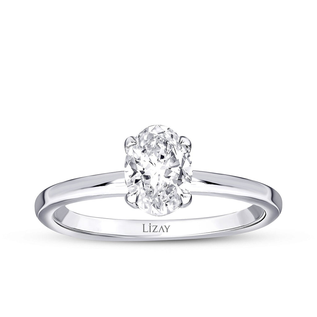 0,40 ct. Diamant Oval Solitär Verlobungsring