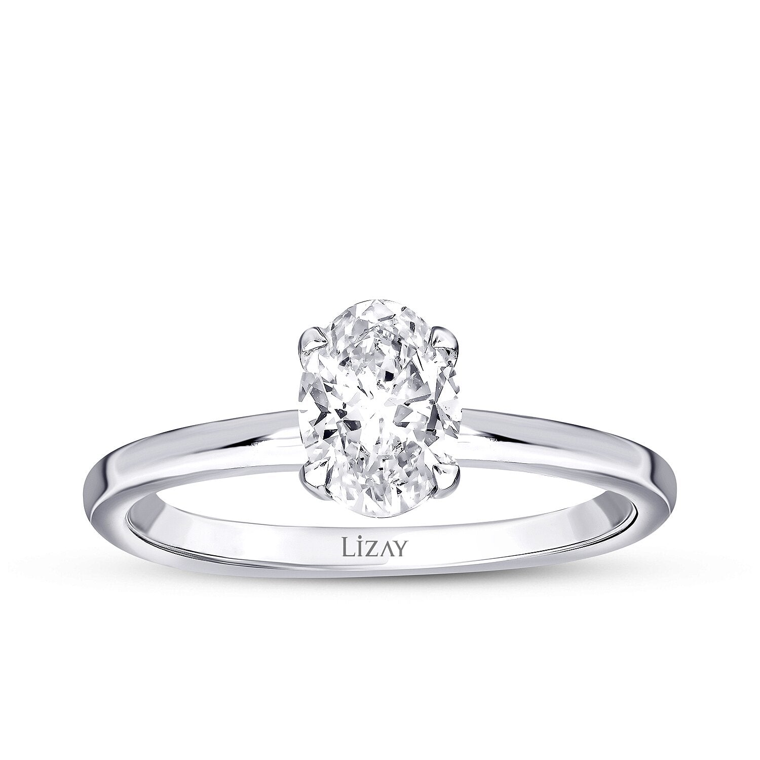0,40 ct. Diamant Oval Solitär Verlobungsring