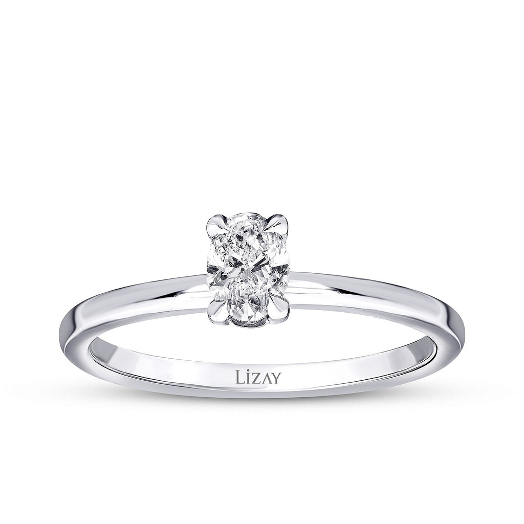 0,30 ct. Diamant Oval Solitär Verlobungsring