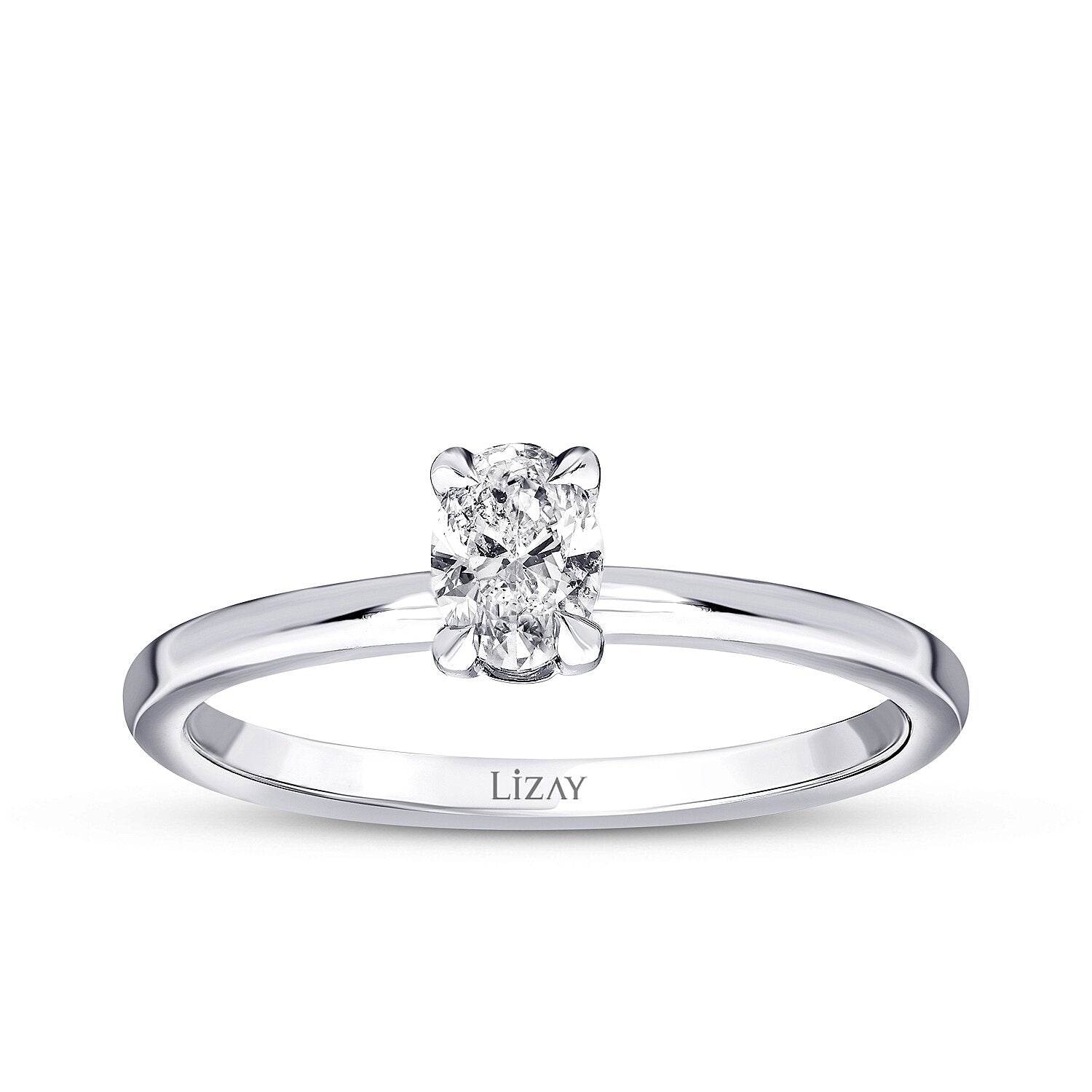 0,30 ct. Diamant Oval Solitär Verlobungsring