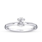 0,50 ct. Diamant Oval Solitär Verlobungsring