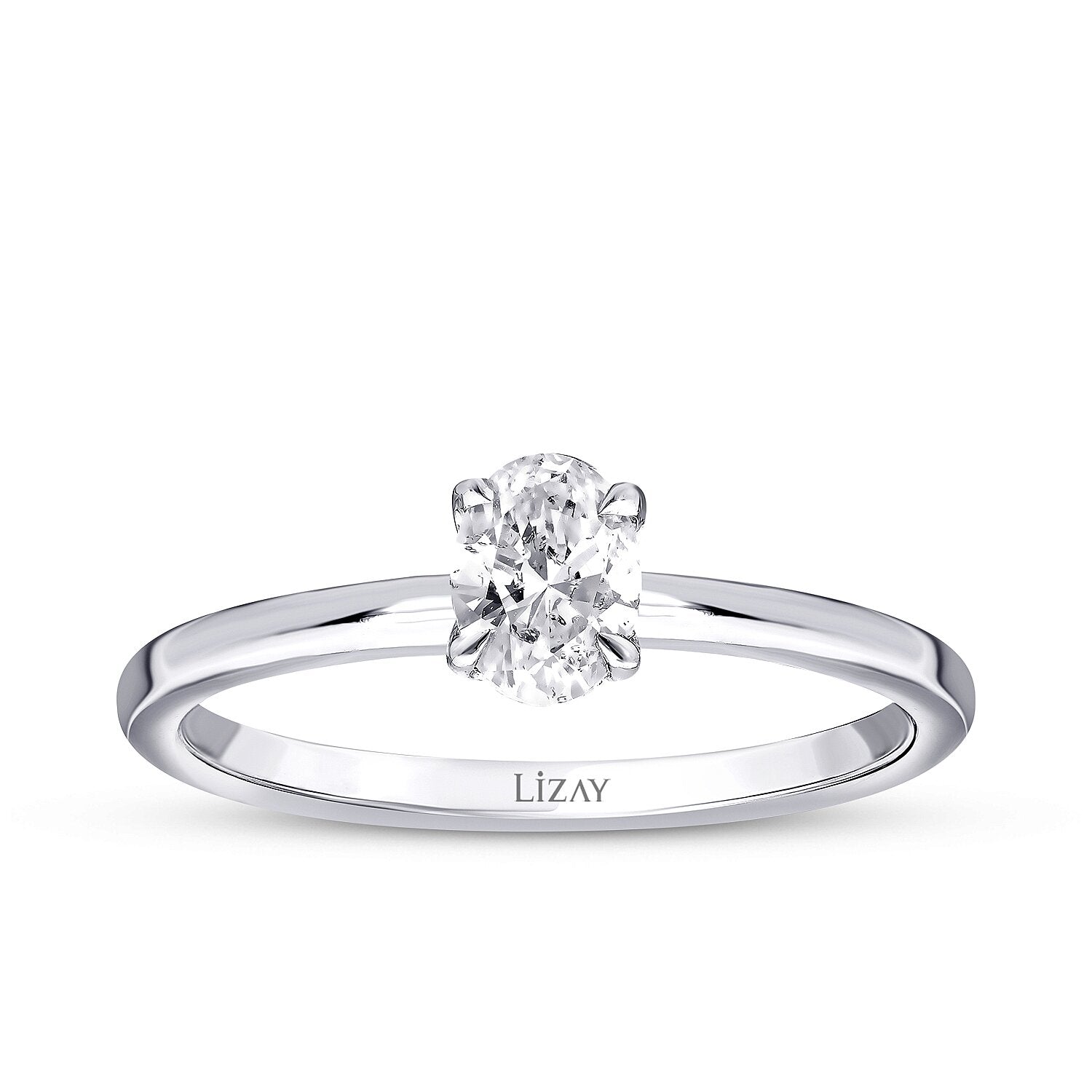 0,50 ct. Diamant Oval Solitär Verlobungsring