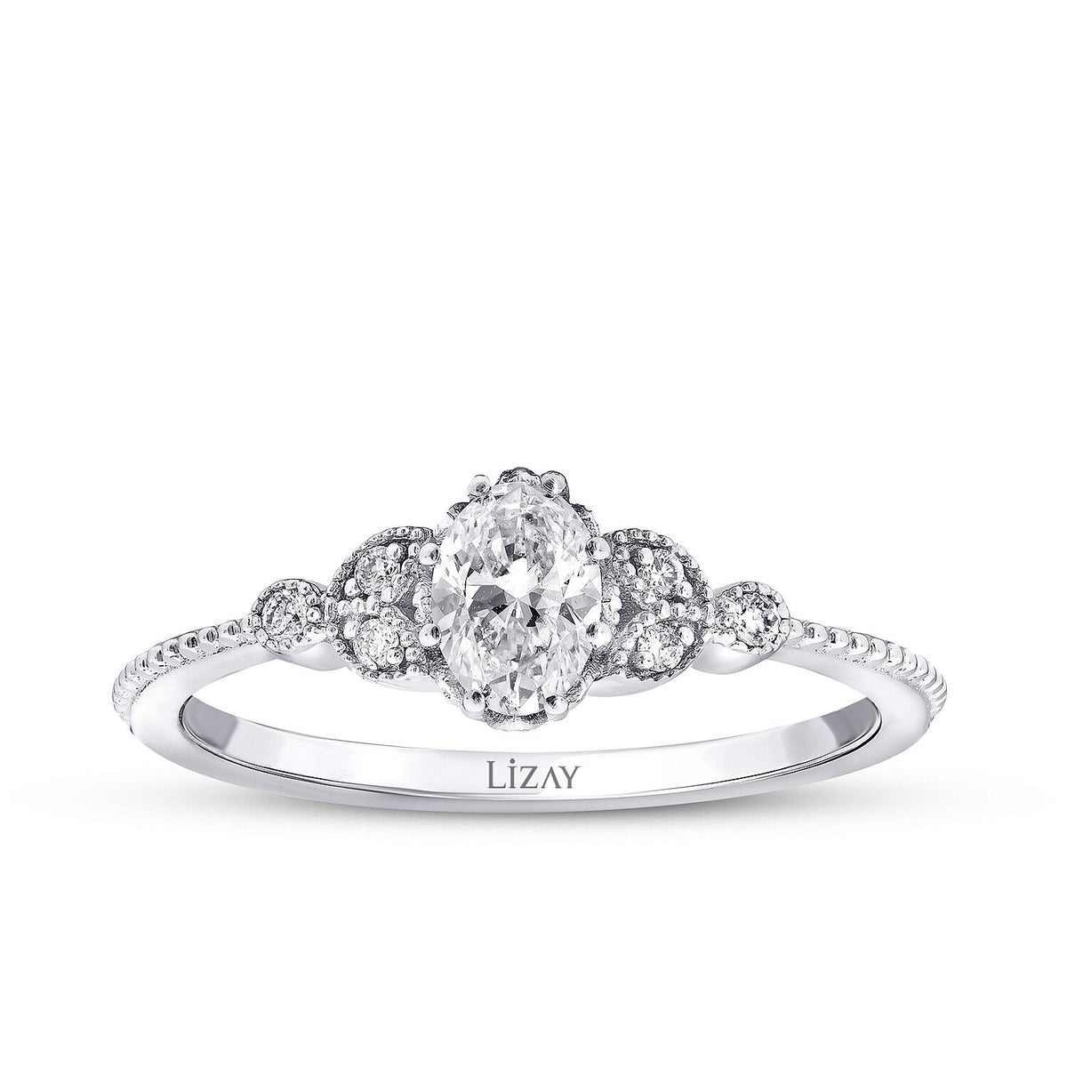 0,44 ct. Ovaler Diamant-Solitär-Verlobungsring