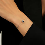 0,53 Carat Diamond Sapphire Bracelet