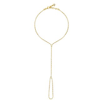 Gold White Enamel Shahmeran Bracelet