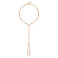 Gold Orange Enamel Shahmeran Bracelet