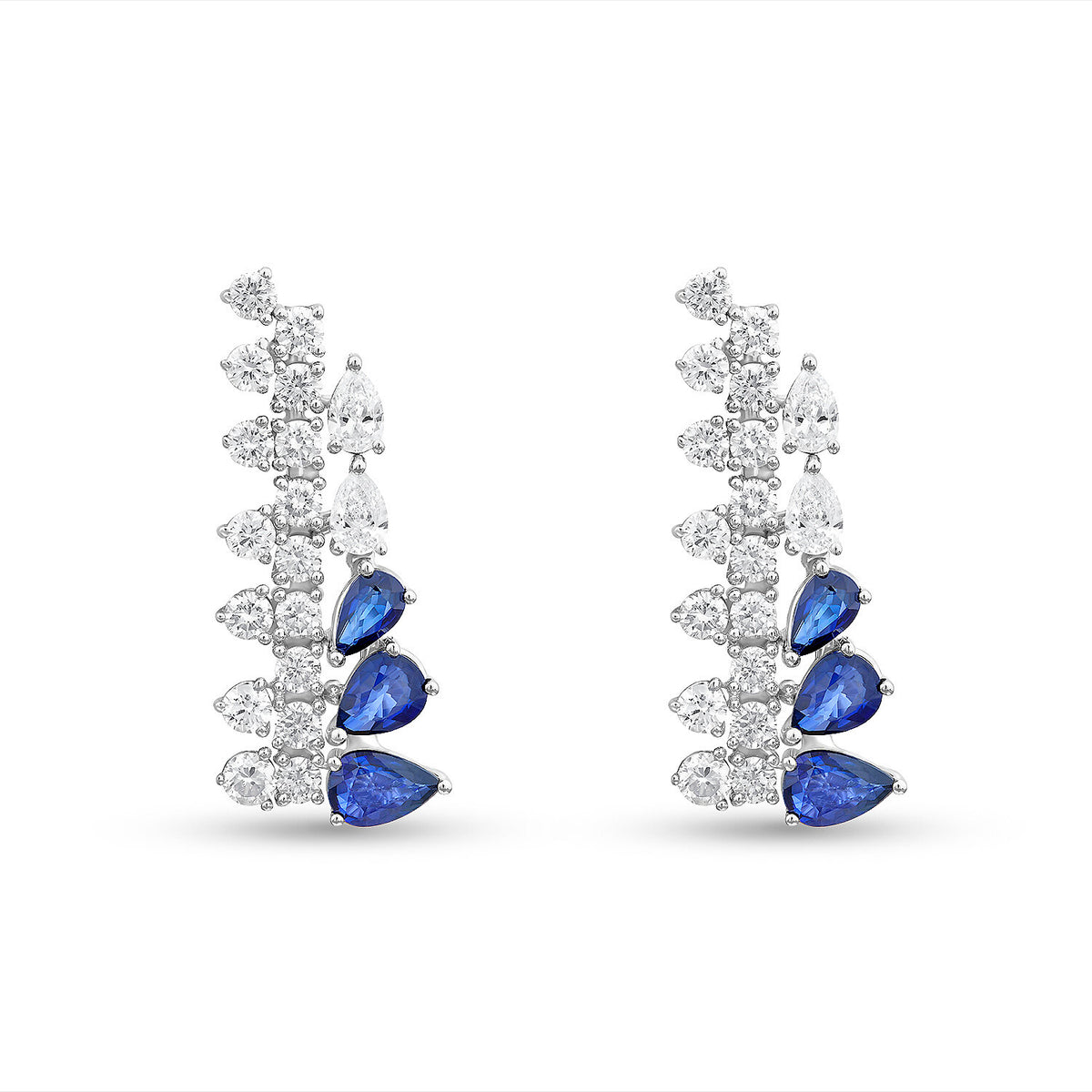 4,45 ct. Diamant-Saphir-Ohrringe