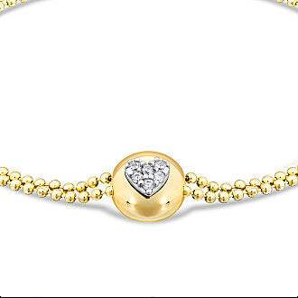 Gold Heart Charm Trendy Bracelet
