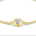 Gold Heart Charm Trendy Bracelet