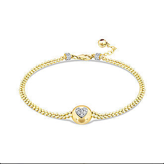 Gold Heart Charm Trendy Bracelet