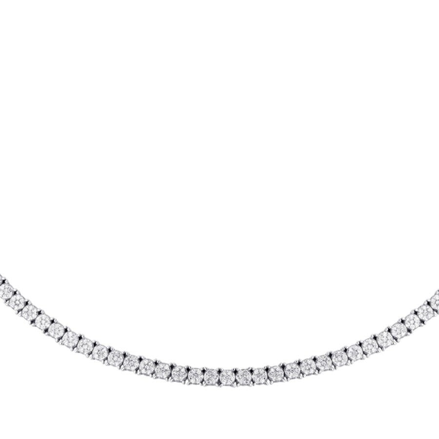 2.50 ct. Diamant Halb Tennis Halskette