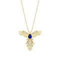 Gold Bird of Paradise Pendant Necklace