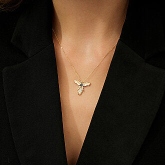 Gold Bird of Paradise Pendant Necklace
