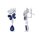 8,63 Carat Diamond Sapphire Earrings